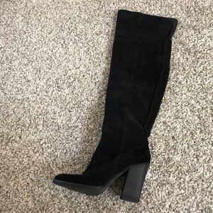 Black knee high boots